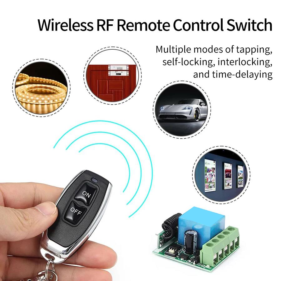 DC12V 433MHz RFワイヤレスリモコン、ワイヤレス - 433Mhz Receiver Module のレビューと価格
